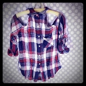 👑LADIES plaid top
